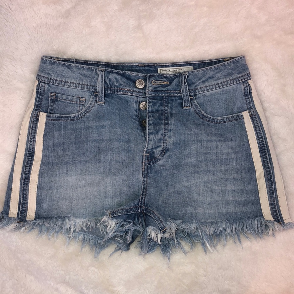 High Rise Side Striped Shorts